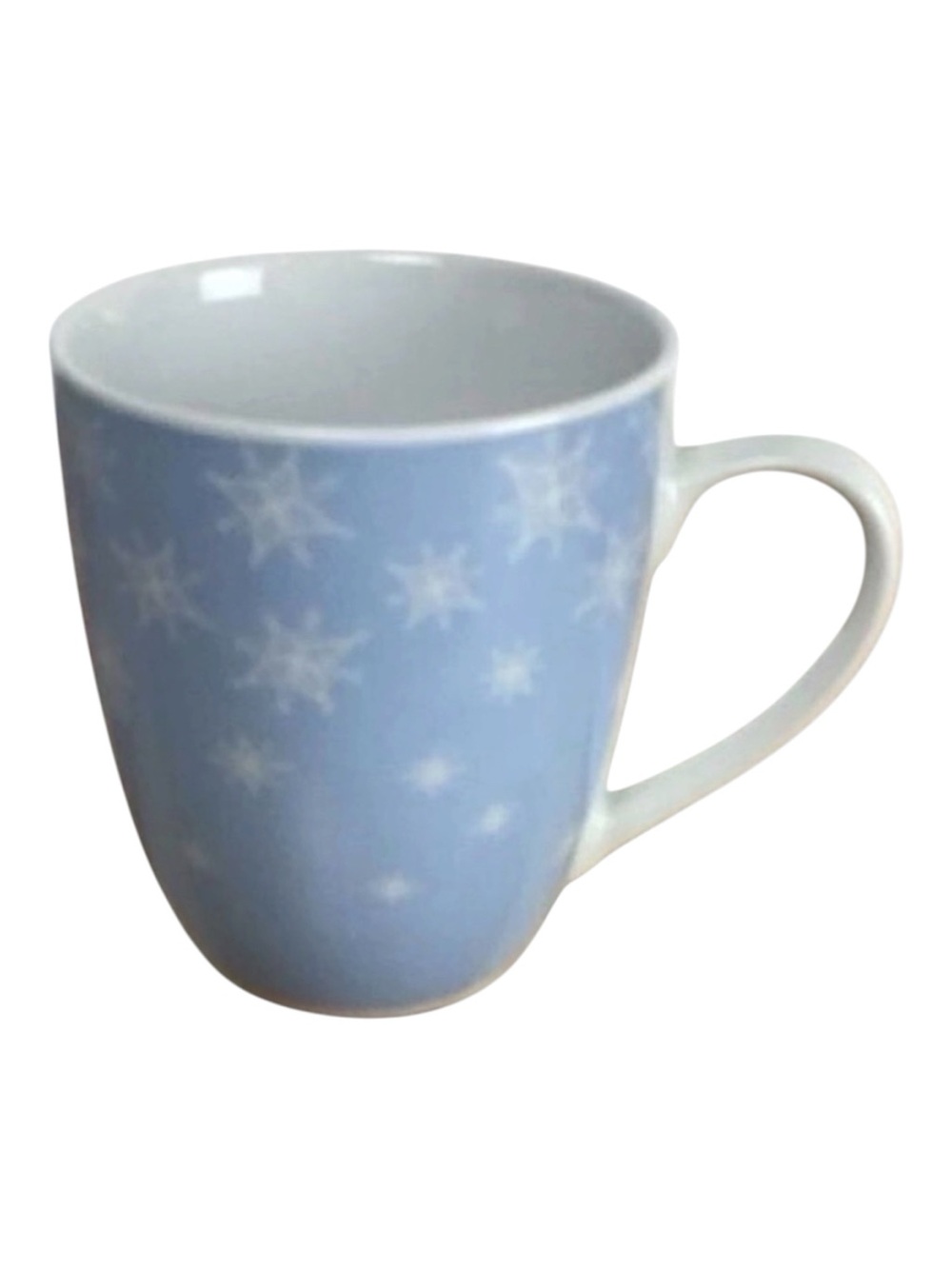 Gibson USA soft Blue Snowflake Ceramic Mug Winter Coffee Cup Collectible cozy